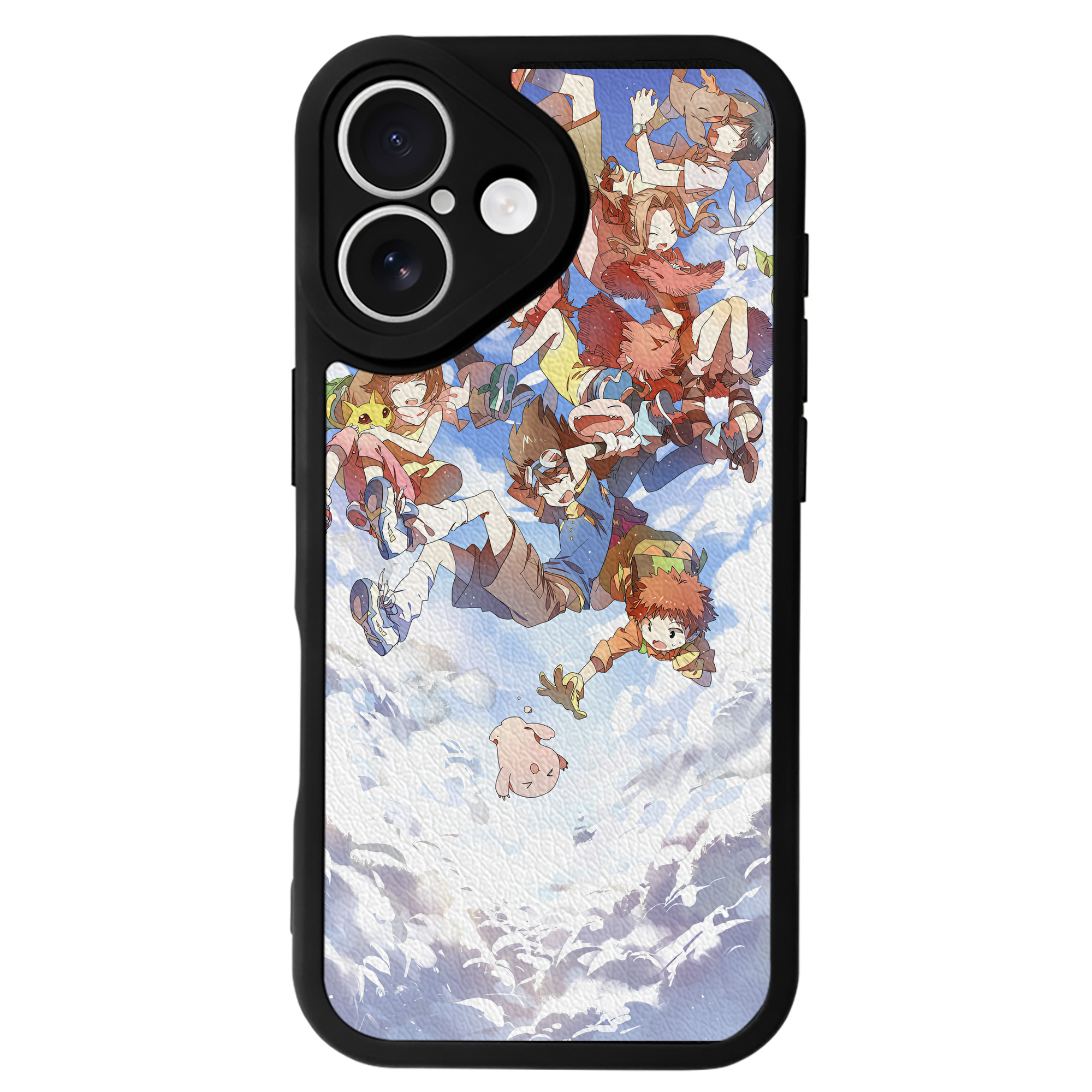 （画像用） Digimon デジタルモンスター/デジモン 【iPhone 16シリーズ対応】シリコンスマホケース（レザー調） 材質：シリコン